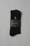 ØLÅF Italic Socks <br>Black / Neon