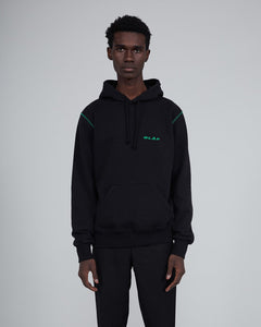 ØLÅF Italic Hoodie <br>Black / Green