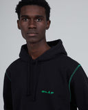 ØLÅF Italic Hoodie <br>Black / Green