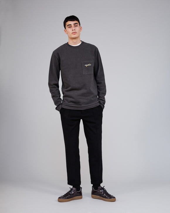 Worker Pocket Heavy Sweater <br>Dark Grey