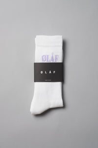 ØLÅF Triple Socks <br>White / Purple