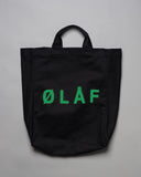 ØLÅF Tote Bag <br>Washed Black / Green