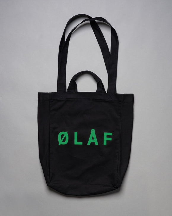 ØLÅF Tote Bag <br>Washed Black / Green