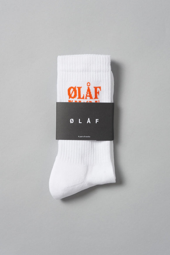 ØLÅF Triple Socks <br>White / Orange / Blue