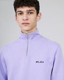 ØLÅF Zip Mock Sweater <br>Purple