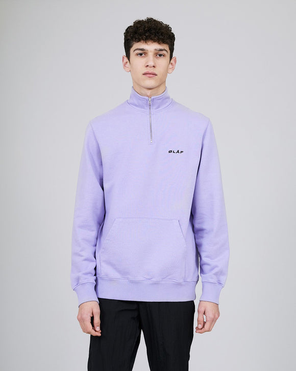 ØLÅF Zip Mock Sweater <br>Purple